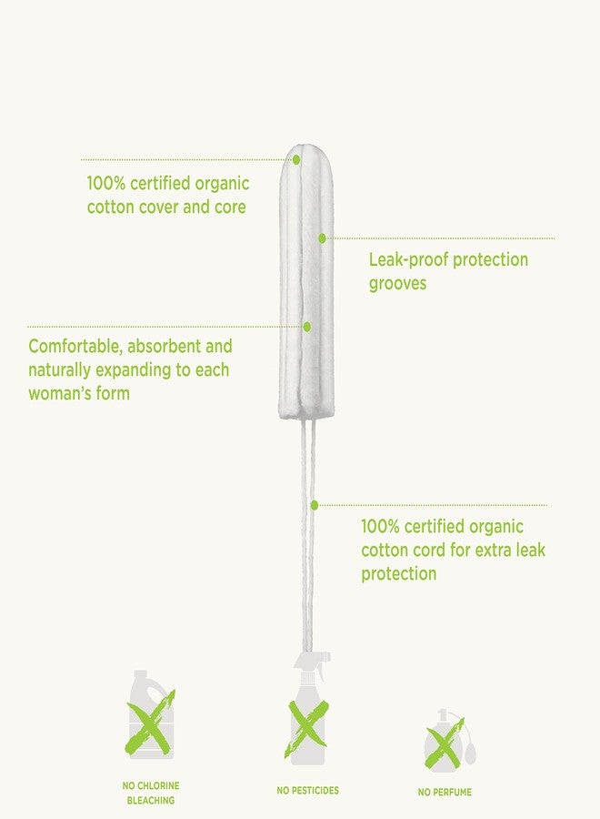 Oi Certified Organic Cotton Tampons | Box of 16 Regular Tampons | Non-Applicator - Image 2
